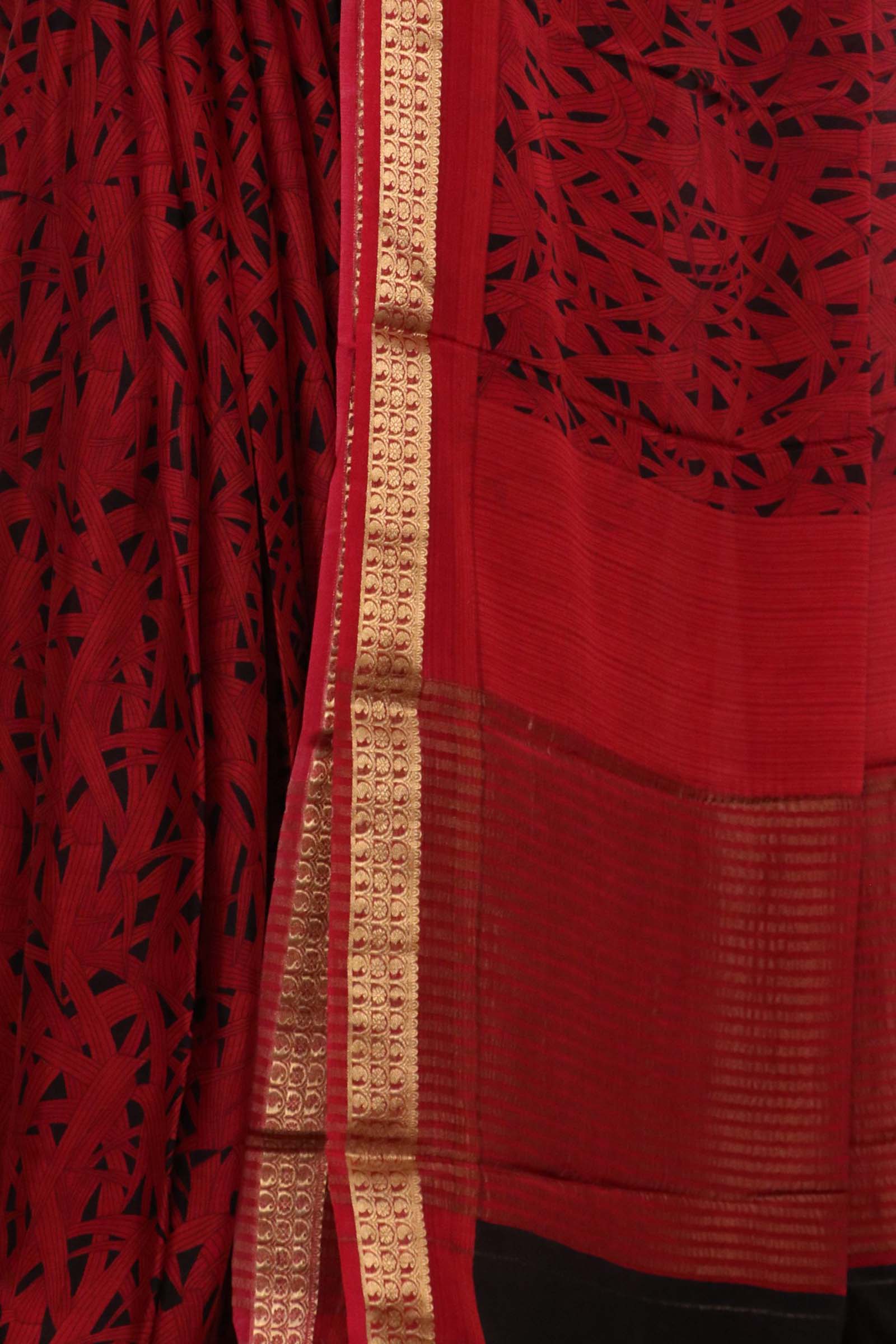 Pure Floral Zari Crepe Silk Saree AL206139